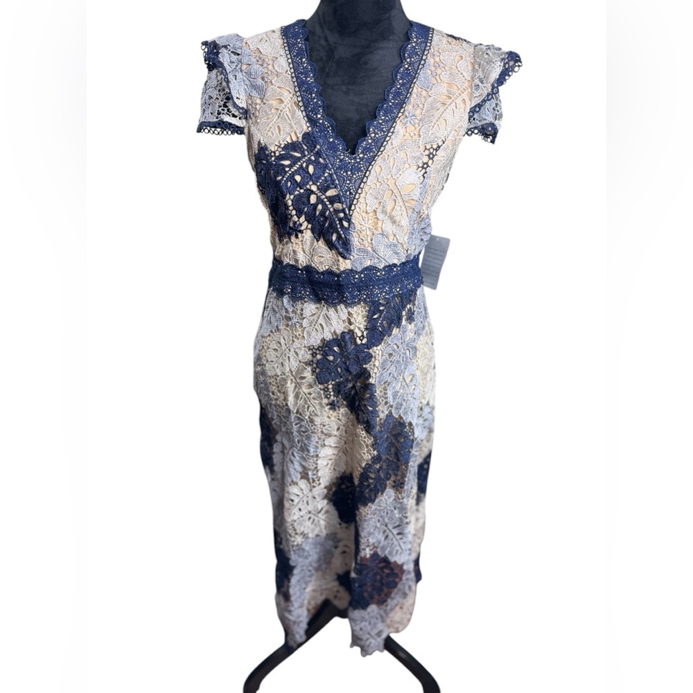 Adelyn Rae blue lace dress